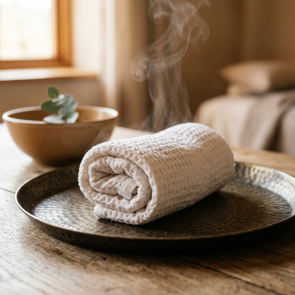 Hot towel klaar voor gebruik
